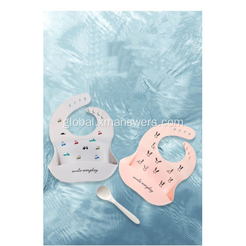 Baby Silicon Bibs Customized Eco-Friendly Soft Silicon Bibs for Baby Supplier